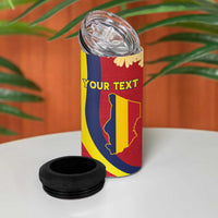 Personalised Chad Independence Day 4 in 1 Can Cooler Tumbler Coat Of Arms Gerbera Daisy