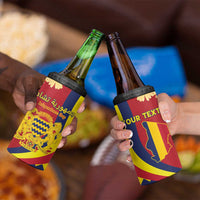 Personalised Chad Independence Day 4 in 1 Can Cooler Tumbler Coat Of Arms Gerbera Daisy