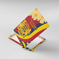 Chad Independence Day Canvas Wall Art Coat Of Arms Gerbera Daisy