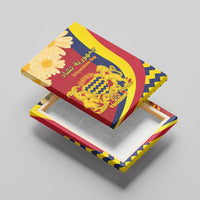 Chad Independence Day Canvas Wall Art Coat Of Arms Gerbera Daisy
