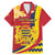 Personalised Chad Independence Day Family Matching Mermaid Dress and Hawaiian Shirt Coat Of Arms Gerbera Daisy
