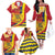 Personalised Chad Independence Day Family Matching Off The Shoulder Long Sleeve Dress and Hawaiian Shirt Coat Of Arms Gerbera Daisy