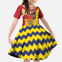 Personalised Chad Independence Day Family Matching Off Shoulder Maxi Dress and Hawaiian Shirt Coat Of Arms Gerbera Daisy