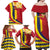 Personalised Chad Independence Day Family Matching Off Shoulder Maxi Dress and Hawaiian Shirt Coat Of Arms Gerbera Daisy