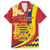 Personalised Chad Independence Day Family Matching Off Shoulder Maxi Dress and Hawaiian Shirt Coat Of Arms Gerbera Daisy