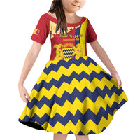 Personalised Chad Independence Day Family Matching Off Shoulder Short Dress and Hawaiian Shirt Coat Of Arms Gerbera Daisy