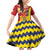 Personalised Chad Independence Day Family Matching Off Shoulder Short Dress and Hawaiian Shirt Coat Of Arms Gerbera Daisy