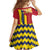Personalised Chad Independence Day Family Matching Off Shoulder Short Dress and Hawaiian Shirt Coat Of Arms Gerbera Daisy