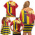 Personalised Chad Independence Day Family Matching Off Shoulder Short Dress and Hawaiian Shirt Coat Of Arms Gerbera Daisy