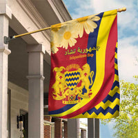 Chad Independence Day Garden Flag Coat Of Arms Gerbera Daisy