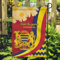Chad Independence Day Garden Flag Coat Of Arms Gerbera Daisy