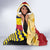Chad Independence Day Hooded Blanket Coat Of Arms Gerbera Daisy