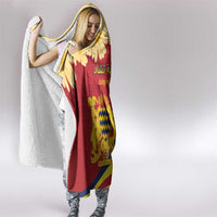 Chad Independence Day Hooded Blanket Coat Of Arms Gerbera Daisy