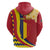 Personalised Chad Independence Day Hoodie Coat Of Arms Gerbera Daisy