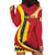 Personalised Chad Independence Day Hoodie Dress Coat Of Arms Gerbera Daisy
