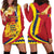 Personalised Chad Independence Day Hoodie Dress Coat Of Arms Gerbera Daisy