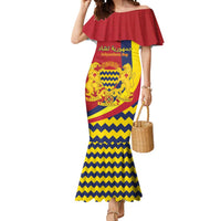 Personalised Chad Independence Day Mermaid Dress Coat Of Arms Gerbera Daisy