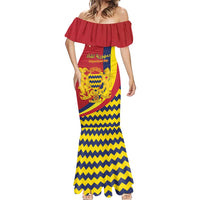 Personalised Chad Independence Day Mermaid Dress Coat Of Arms Gerbera Daisy