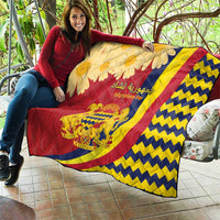 Chad Independence Day Quilt Coat Of Arms Gerbera Daisy