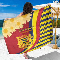 Chad Independence Day Sarong Coat Of Arms Gerbera Daisy