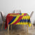 Chad Independence Day Tablecloth Coat Of Arms Gerbera Daisy