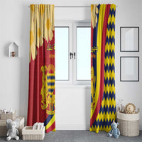 Chad Independence Day Window Curtain Coat Of Arms Gerbera Daisy
