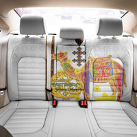 Happy Eritrea New Year Back Car Seat Cover Adey Abeba Flower With Habesha Tilet Pattern - Wonder Print Shop
