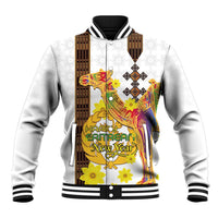 Happy Eritrea New Year Baseball Jacket Adey Abeba Flower With Habesha Tilet Pattern - Wonder Print Shop