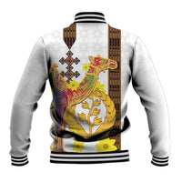 Happy Eritrea New Year Baseball Jacket Adey Abeba Flower With Habesha Tilet Pattern - Wonder Print Shop