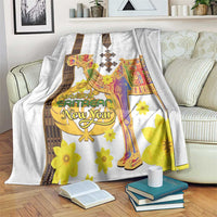 Happy Eritrea New Year Blanket Adey Abeba Flower With Habesha Tilet Pattern - Wonder Print Shop