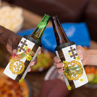 Happy Eritrea New Year 4 in 1 Can Cooler Tumbler Adey Abeba Flower With Habesha Tilet Pattern - Wonder Print Shop