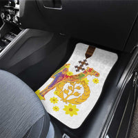 Happy Eritrea New Year Car Mats Adey Abeba Flower With Habesha Tilet Pattern - Wonder Print Shop