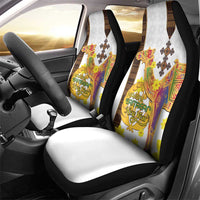 Happy Eritrea New Year Car Seat Cover Adey Abeba Flower With Habesha Tilet Pattern - Wonder Print Shop