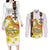 Happy Eritrea New Year Couples Matching Long Sleeve Bodycon Dress and Long Sleeve Button Shirt Adey Abeba Flower With Habesha Tilet Pattern - Wonder Print Shop