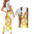 Happy Eritrea New Year Couples Matching Short Sleeve Bodycon Dress and Hawaiian Shirt Adey Abeba Flower With Habesha Tilet Pattern - Wonder Print Shop