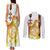 Happy Eritrea New Year Couples Matching Tank Maxi Dress and Long Sleeve Button Shirt Adey Abeba Flower With Habesha Tilet Pattern - Wonder Print Shop