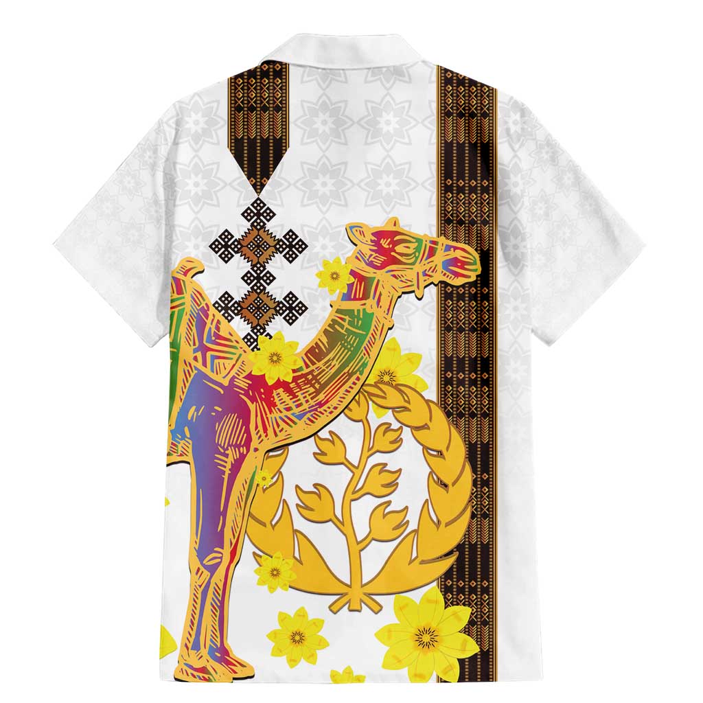 Happy Eritrea New Year Family Matching Mermaid Dress and Hawaiian Shirt Adey Abeba Flower With Habesha Tilet Pattern - Wonder Print Shop
