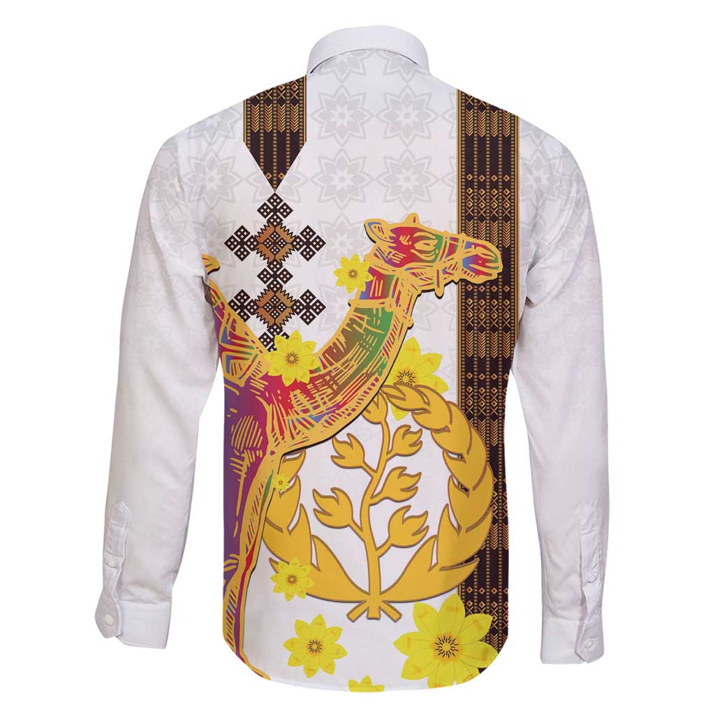 Happy Eritrea New Year Family Matching Off Shoulder Maxi Dress and Hawaiian Shirt Adey Abeba Flower With Habesha Tilet Pattern - Wonder Print Shop