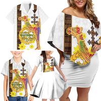 Happy Eritrea New Year Family Matching Off Shoulder Short Dress and Hawaiian Shirt Adey Abeba Flower With Habesha Tilet Pattern - Wonder Print Shop