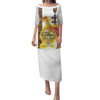 Happy Eritrea New Year Family Matching Puletasi and Hawaiian Shirt Adey Abeba Flower With Habesha Tilet Pattern - Wonder Print Shop