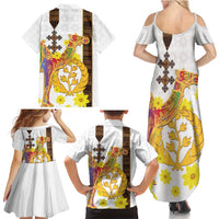 Happy Eritrea New Year Family Matching Summer Maxi Dress and Hawaiian Shirt Adey Abeba Flower With Habesha Tilet Pattern - Wonder Print Shop