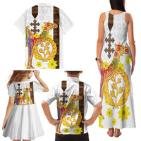 Happy Eritrea New Year Family Matching Tank Maxi Dress and Hawaiian Shirt Adey Abeba Flower With Habesha Tilet Pattern - Wonder Print Shop