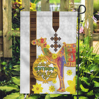 Happy Eritrea New Year Garden Flag Adey Abeba Flower With Habesha Tilet Pattern - Wonder Print Shop