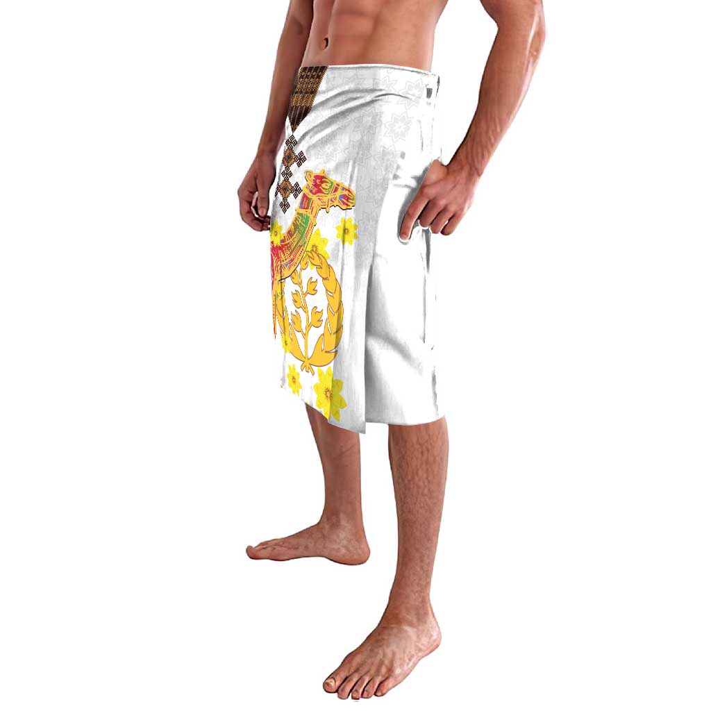 Happy Eritrea New Year Lavalava Adey Abeba Flower With Habesha Tilet Pattern - Wonder Print Shop