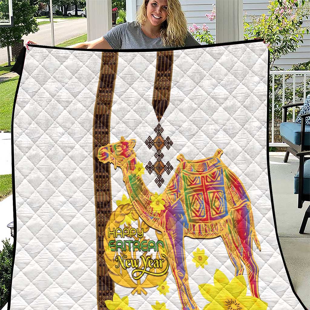 Happy Eritrea New Year Quilt Adey Abeba Flower With Habesha Tilet Pattern - Wonder Print Shop