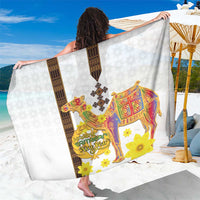 Happy Eritrea New Year Sarong Adey Abeba Flower With Habesha Tilet Pattern - Wonder Print Shop