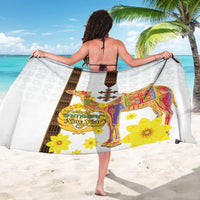 Happy Eritrea New Year Sarong Adey Abeba Flower With Habesha Tilet Pattern - Wonder Print Shop