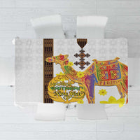 Happy Eritrea New Year Tablecloth Adey Abeba Flower With Habesha Tilet Pattern - Wonder Print Shop