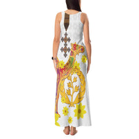 Happy Eritrea New Year Tank Maxi Dress Adey Abeba Flower With Habesha Tilet Pattern - Wonder Print Shop