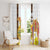 Happy Eritrea New Year Window Curtain Adey Abeba Flower With Habesha Tilet Pattern - Wonder Print Shop